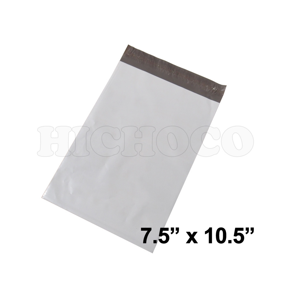 100 ct 7.5×10.5 Poly Mailers Envelopes Shipping Bags White Plastic Self Seal Bag