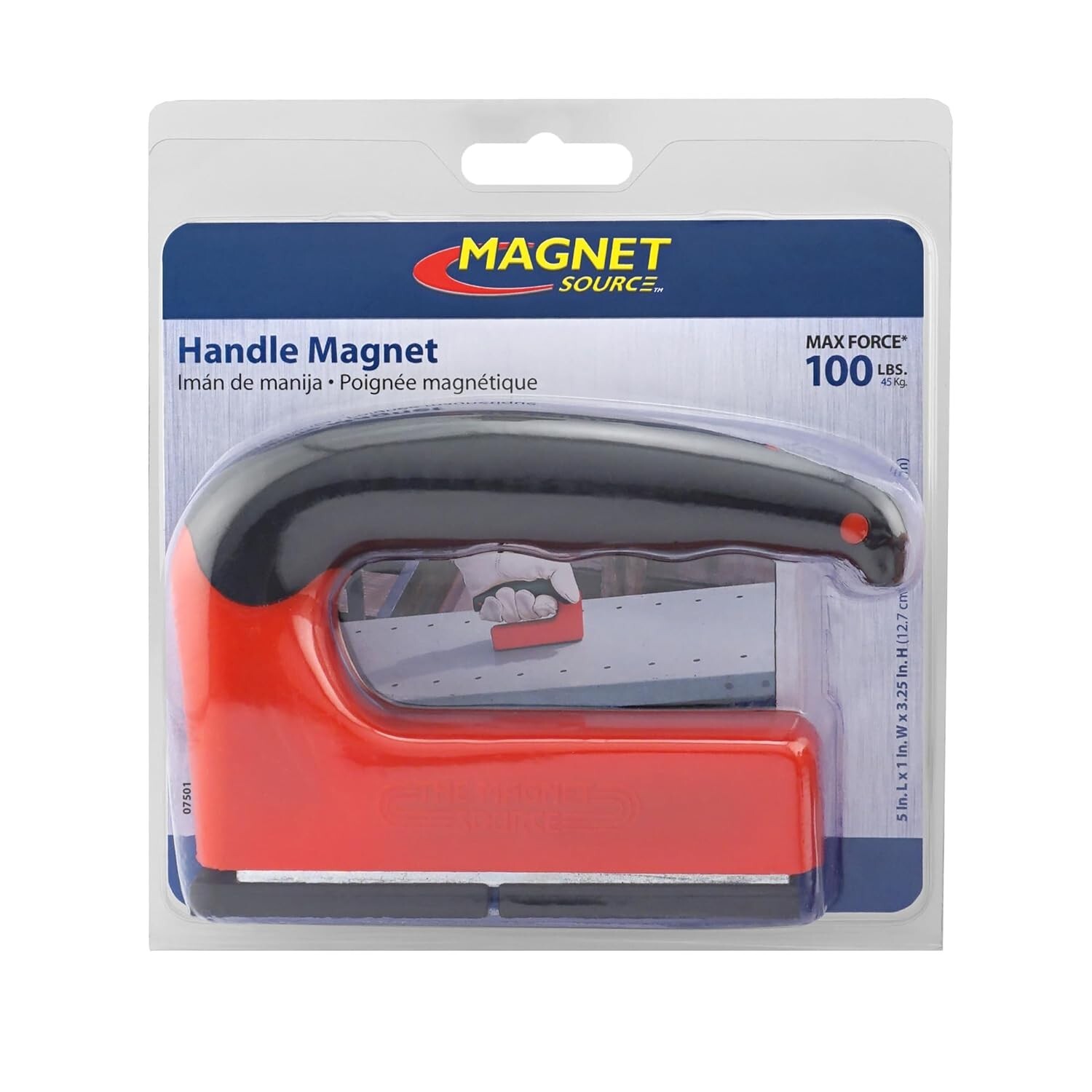 Master Magnetics Source 5.25 in. L X 1 in. W Red Handle Magnet 100 lb. pull 1 pc