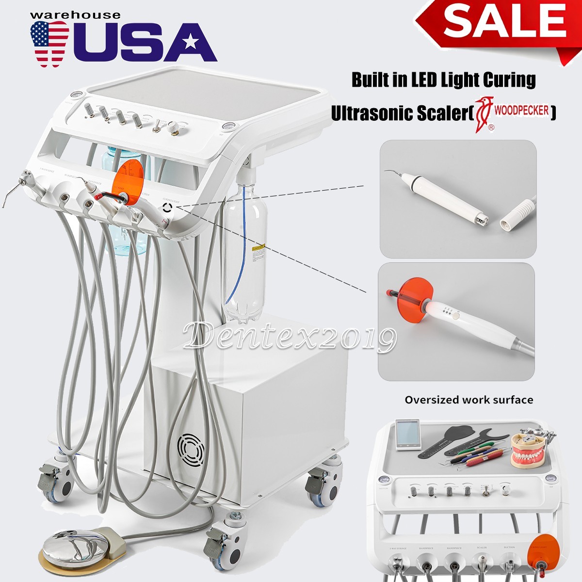US Woodpecker Dental UDS-P Ultrasonic Piezo Scaler Handpiece Scaling+Perio+Endo