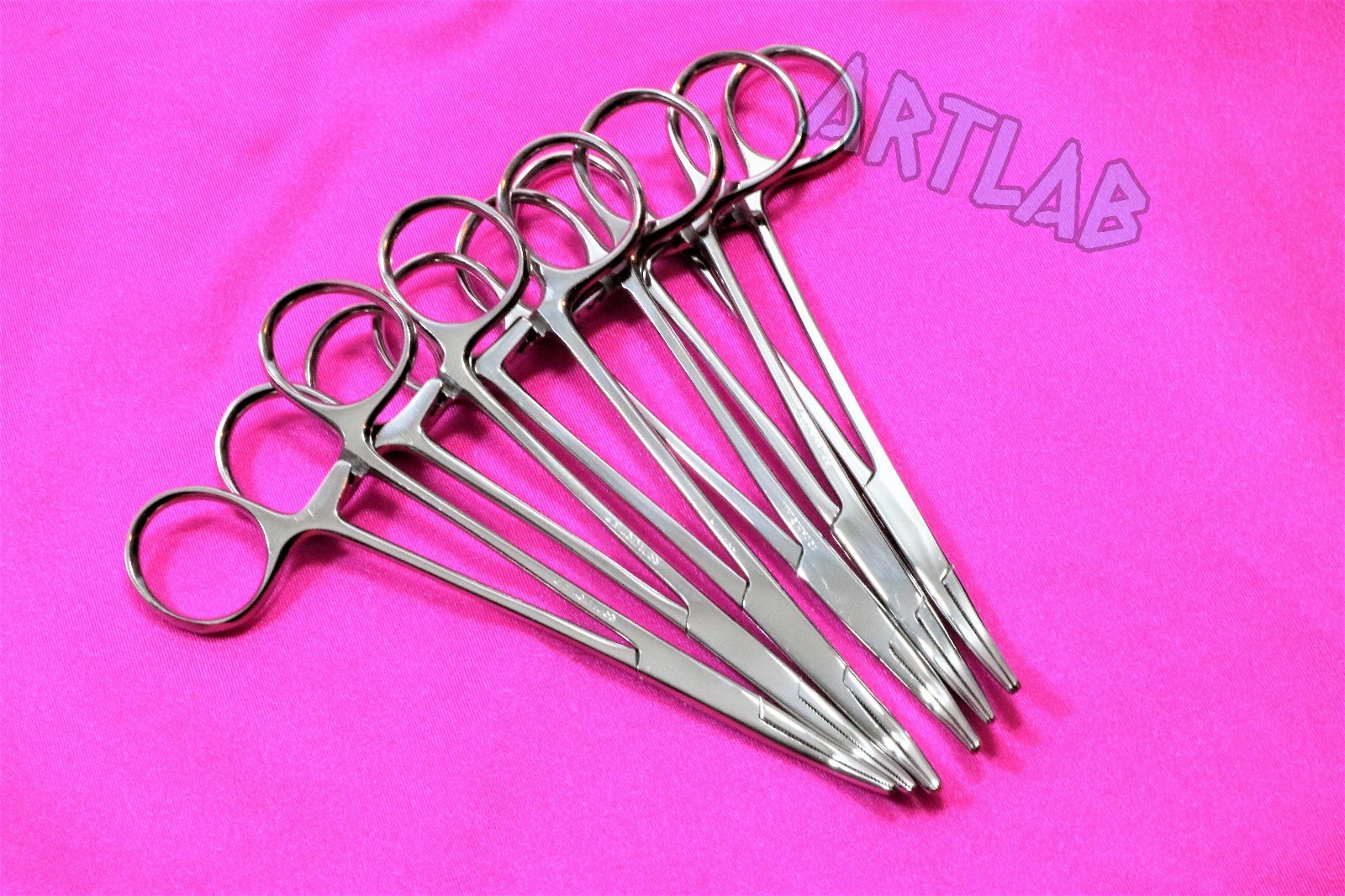 6 PC MOSQUITO HEMOSTAT FORCEPS 5.5″ CURVED STAINLESS STEEL SURGICAL MEDICAL