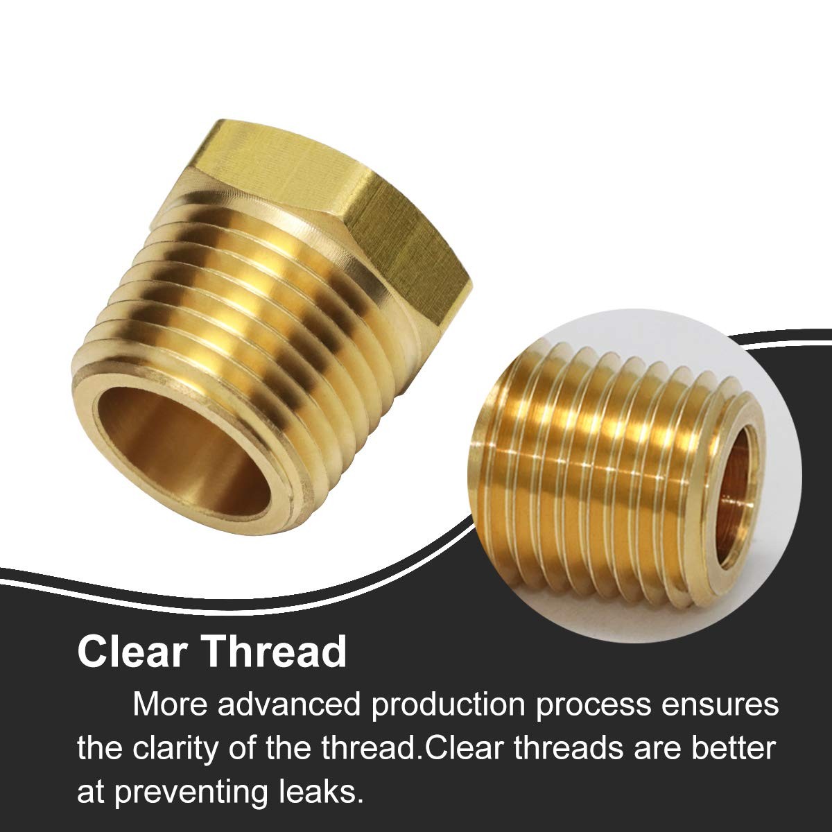 2pcs 1/2 Inch NPT Male to 1/4 Inch NPT Female Reducer Brass Pipe Hose Tube Fi…