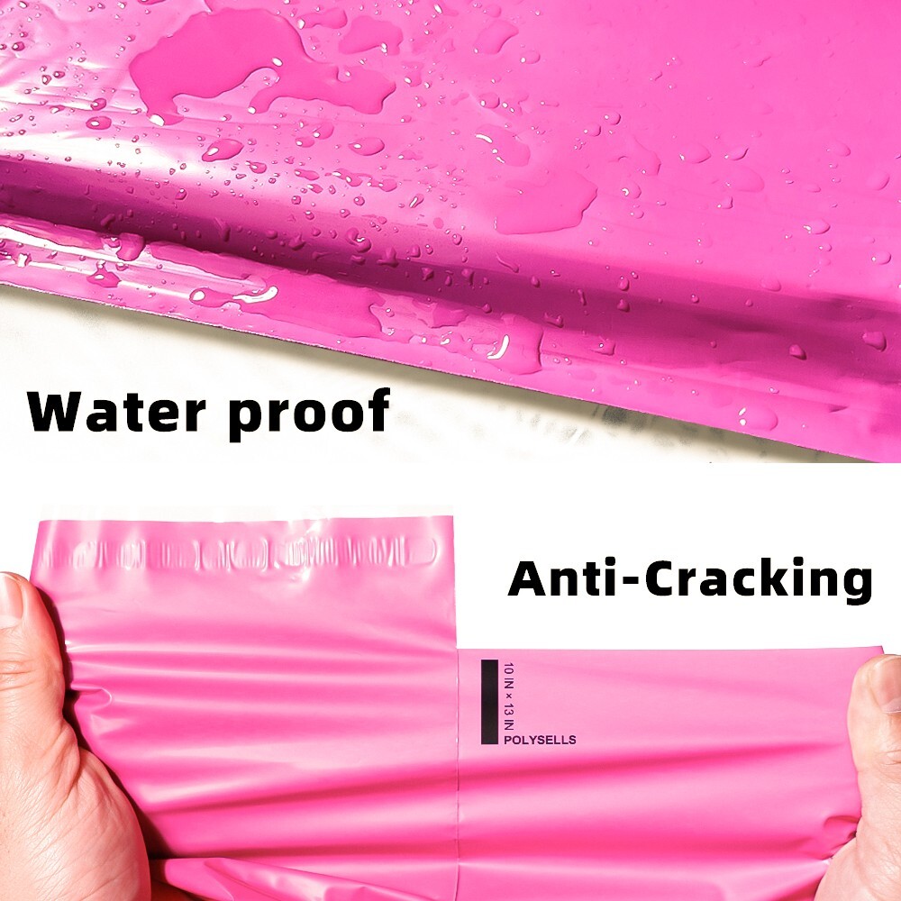 100 10×13 Poly Mailer Envelope Self Sealing Shipping Mailers Bags Pink POLYSELLS