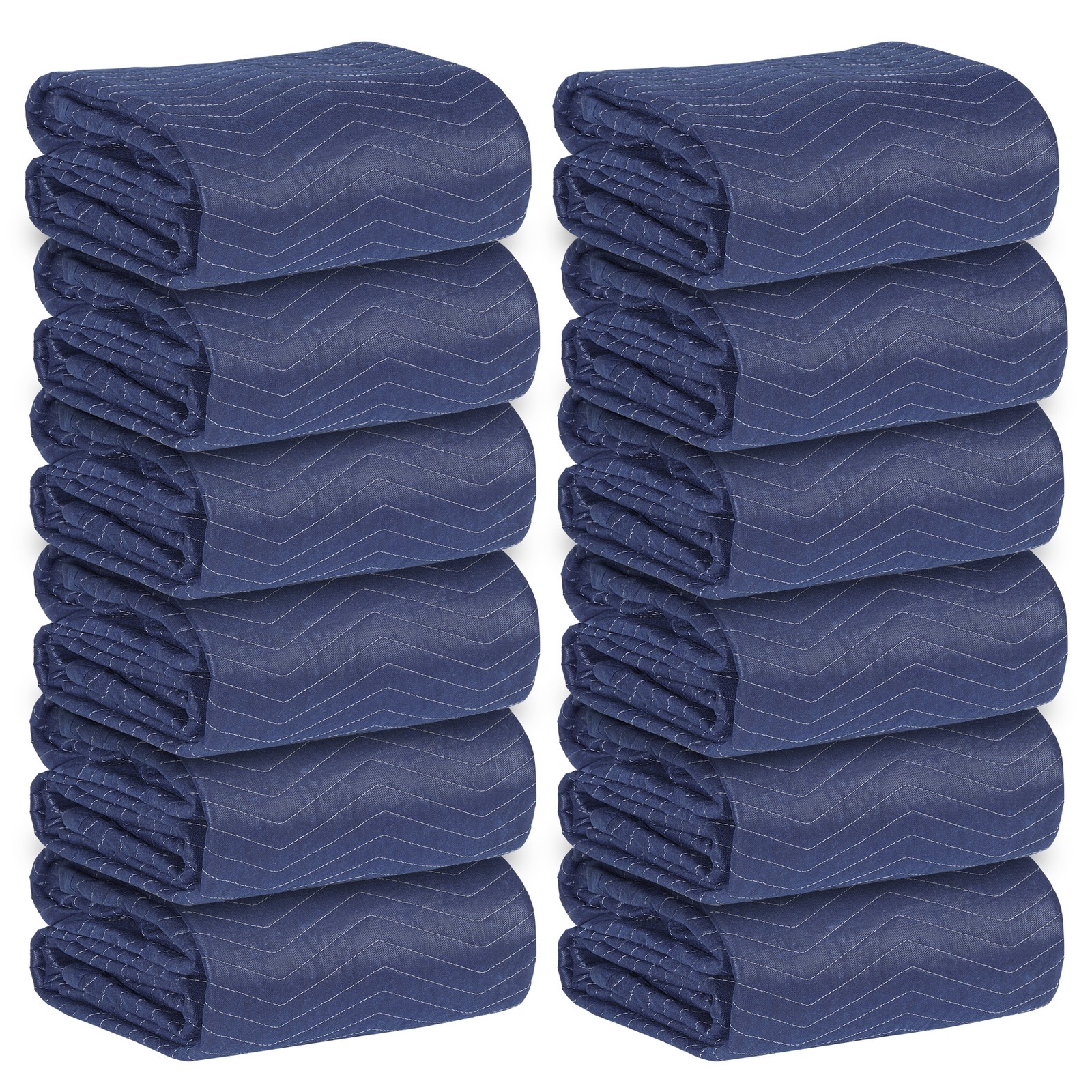 12 Pack Moving Blankets 72″x80″ Heavy Duty Packing Blankets Furniture Dark Blue