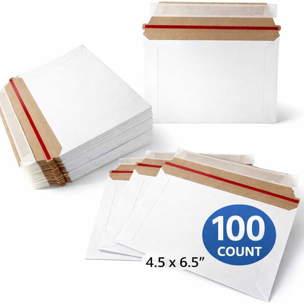 100 – 6.5 x 4.5 PROLINE RIGID PHOTO SHIPPING FLATS CARDBOARD ENVELOPE MAILERS