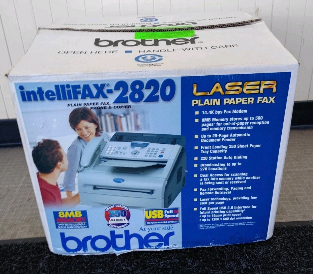 Brother IntelliFAX 2820 All in One Laser Fax Machine Printer Copier BRAND NEW
