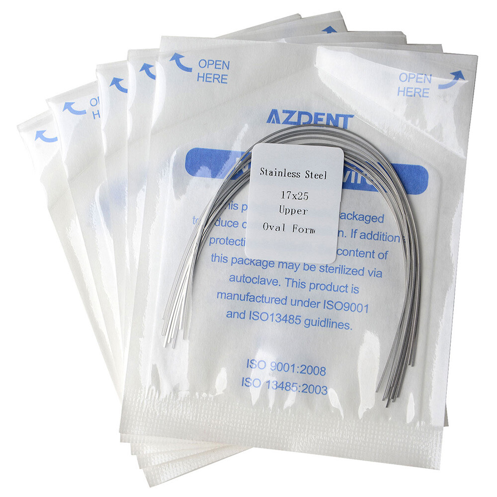Dental Orthodontic Stainless Steel Arch Wires Rectangular Ovoid Form FDA