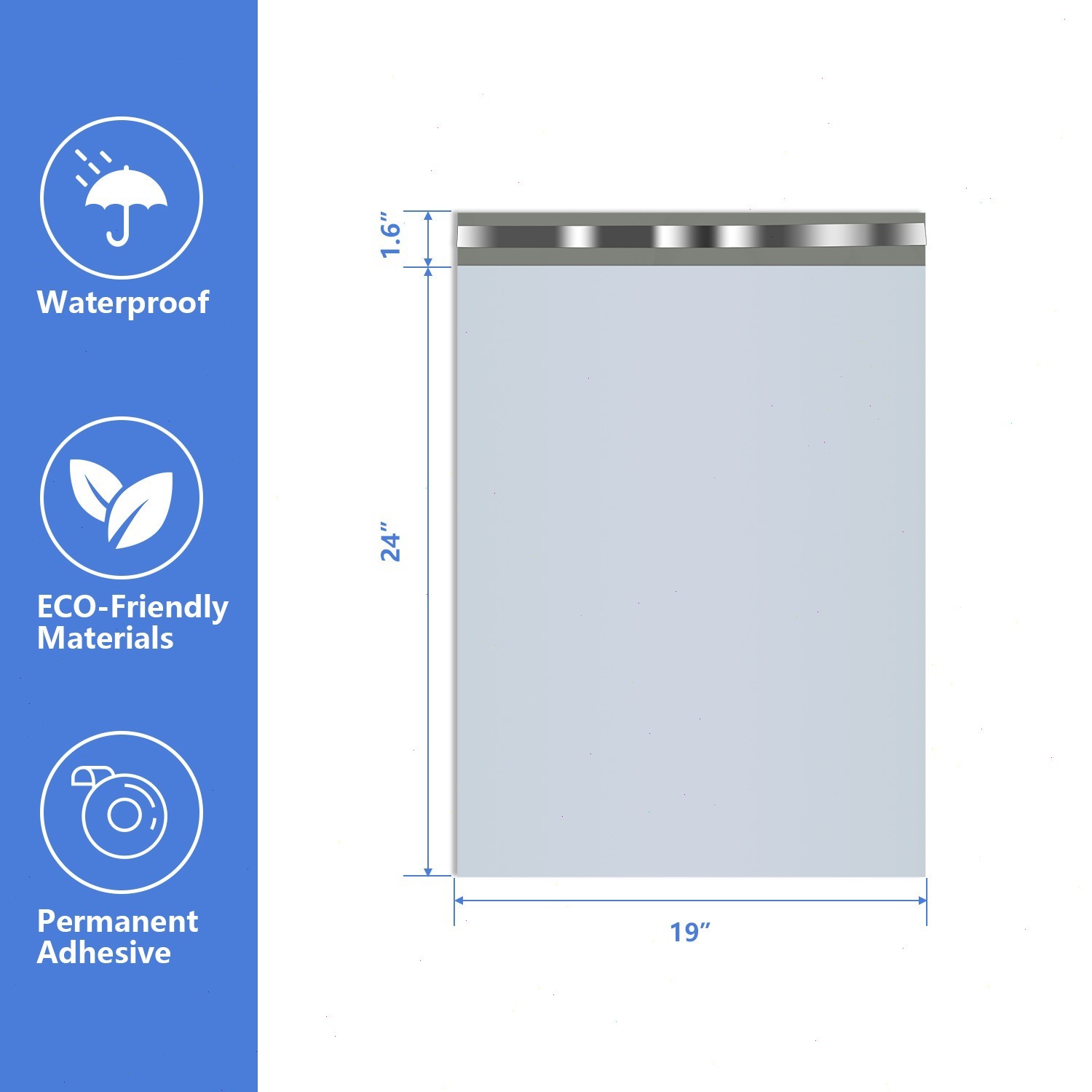 Poly Mailers Shipping Bags – 6×9 7.5×10.5 9×12 10×13 12×15.5 14×17 19×24 24×24