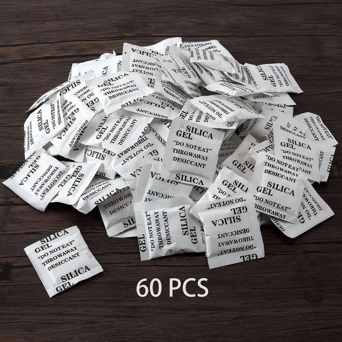 60Pcs 100Pcs 3g 5g Grams Silica Gel Desiccant Pack Moisture Absorber Reusable