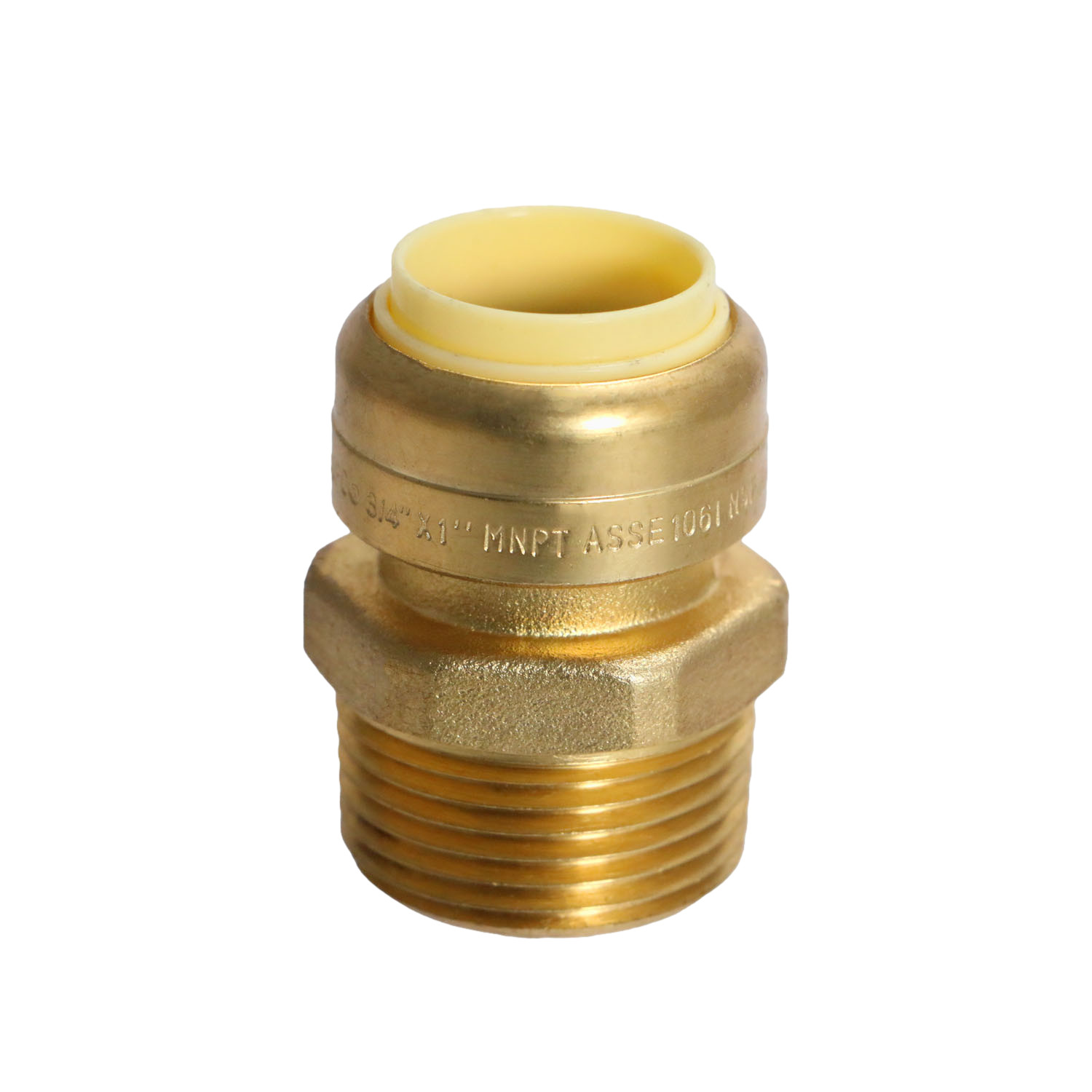 1 Pc XFITTING 3/4″ Push Fit x 1″ Male NPT Threaded Adapter, Lead Free Brass