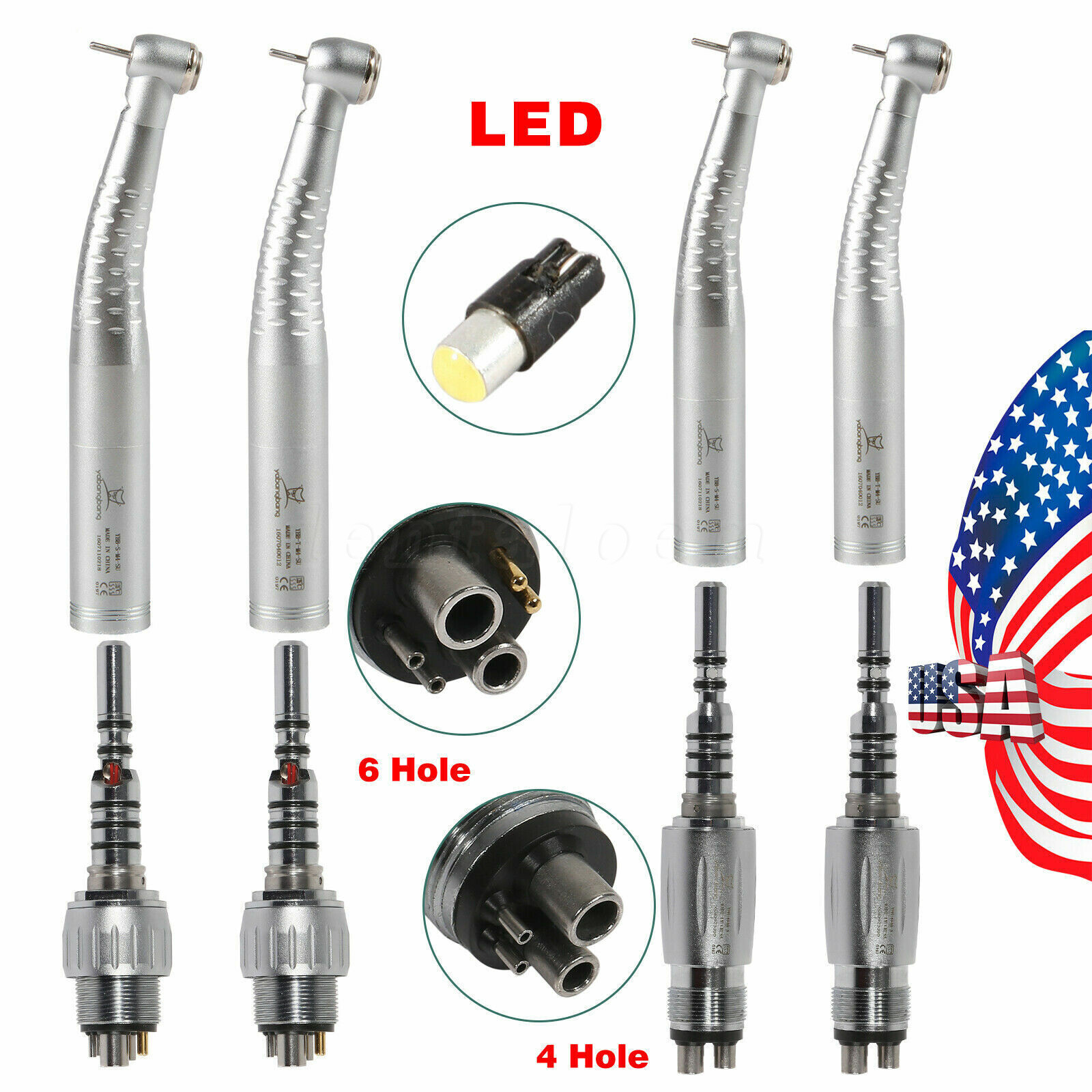 Dental Fiber Optic LED High Speed Handpiece Kavo GENTLE Silence LUX