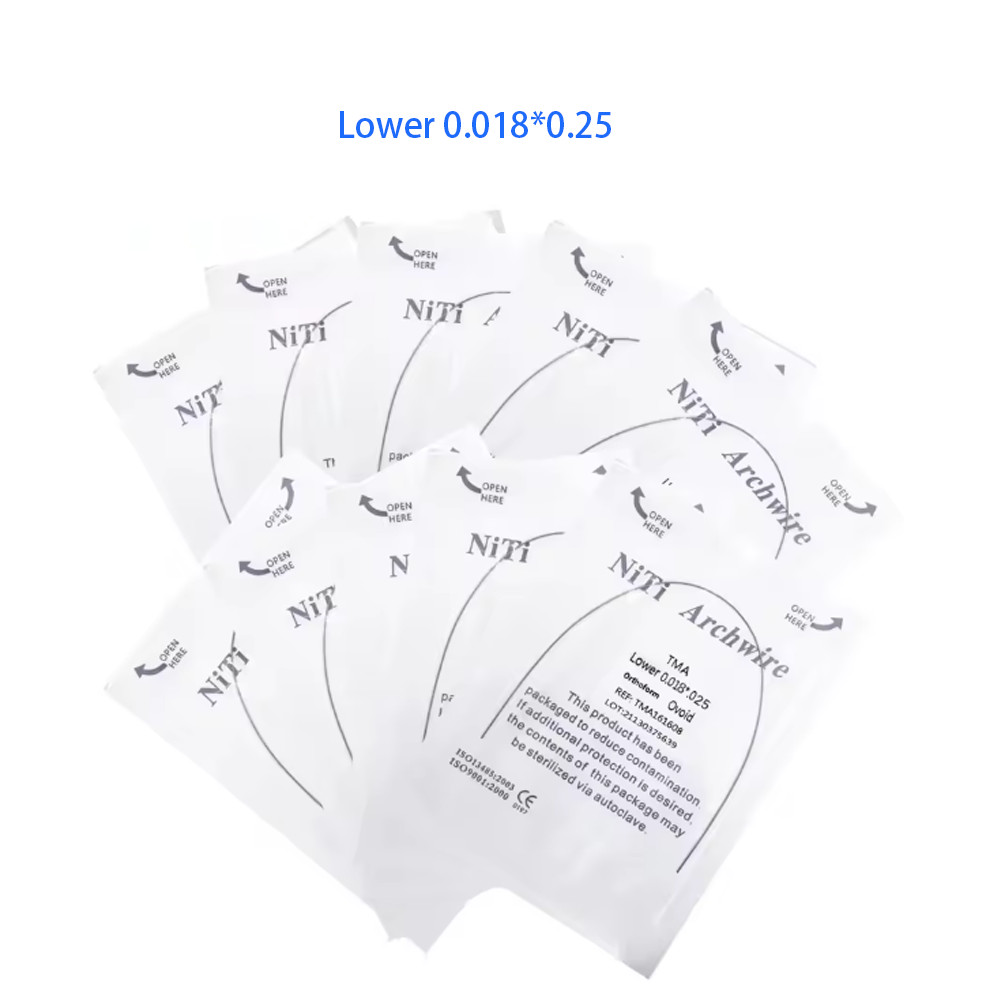 Dental Orthodontic TMA Beta Ti-Mo Arch Wires Round Rectangular Arch Ovoid Form