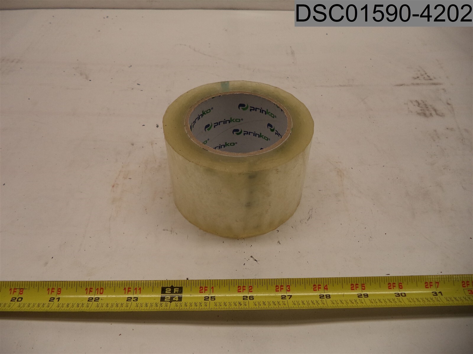Qty=25: Prinko Tape, L 110 yd p/Roll, W 3″, Thickness 2.0 Mil, Bore 3″, Clear