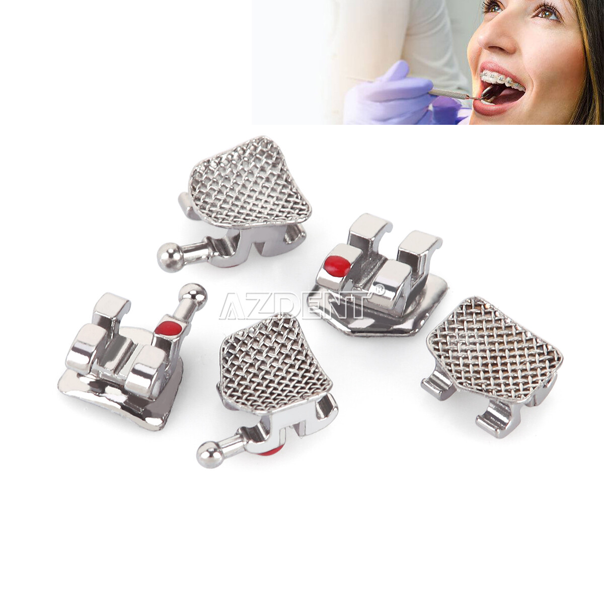 US AZDENT Dental Orthodontic Metal Brackets Braces/Supper Elastic Niti Arch Wire