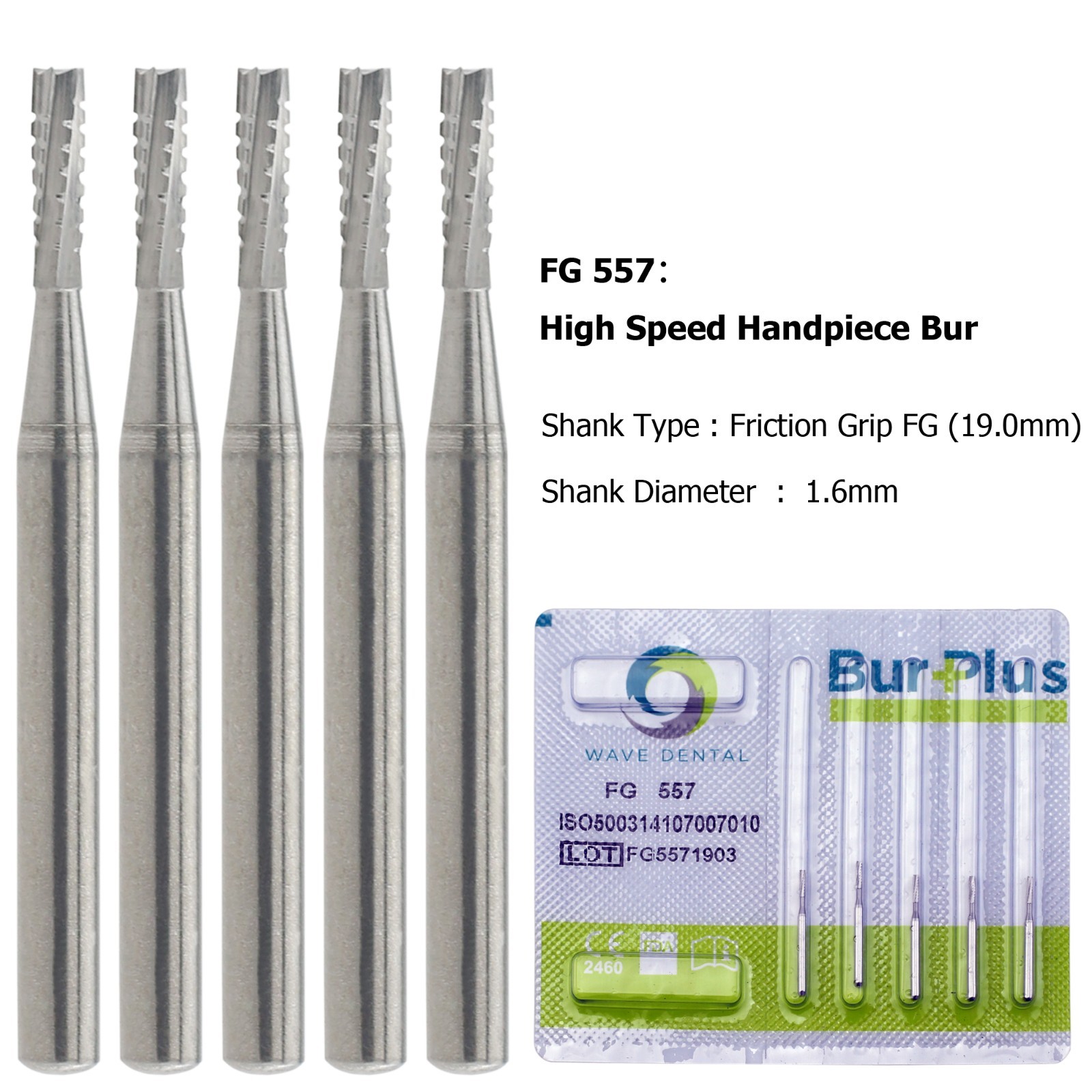 Wave Dental Carbide Bur FG 330 245 557 Pear Diamond Bur 830/008 010 High Speed