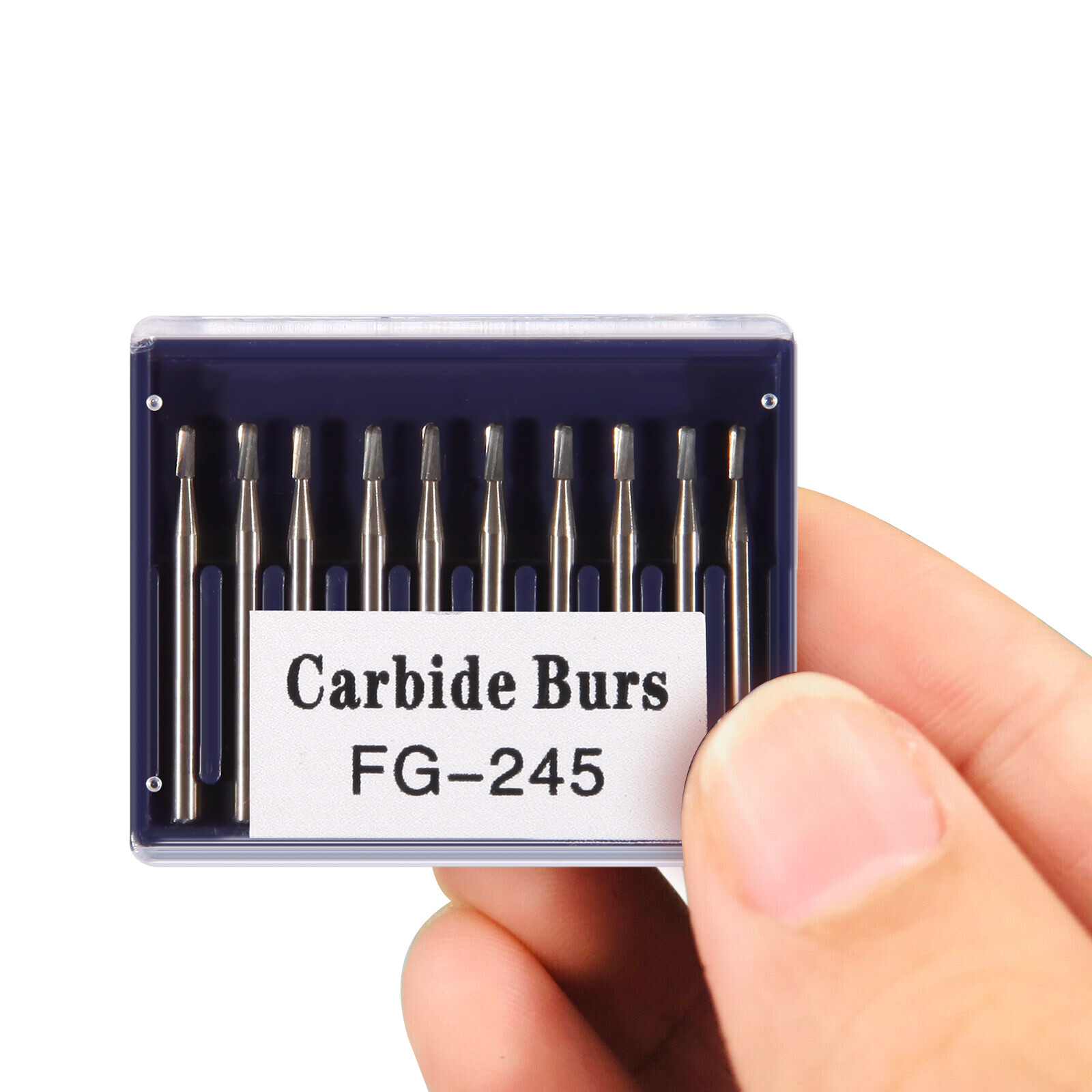 10Pcs Dental Carbide Burs Pear-Shaped High Speed Tungsten Steel Bur FG-245 de
