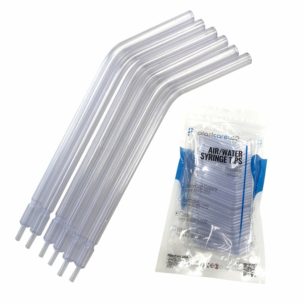 AIR WATER SYRINGE TIPS CLEAR TIPS 1500/PACK DENTAL USA