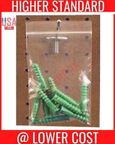 1000-9000 pcs 2 Mil Zip Reclosable Lock Clear Poly Zipper Seal Bag w/ Hang hole