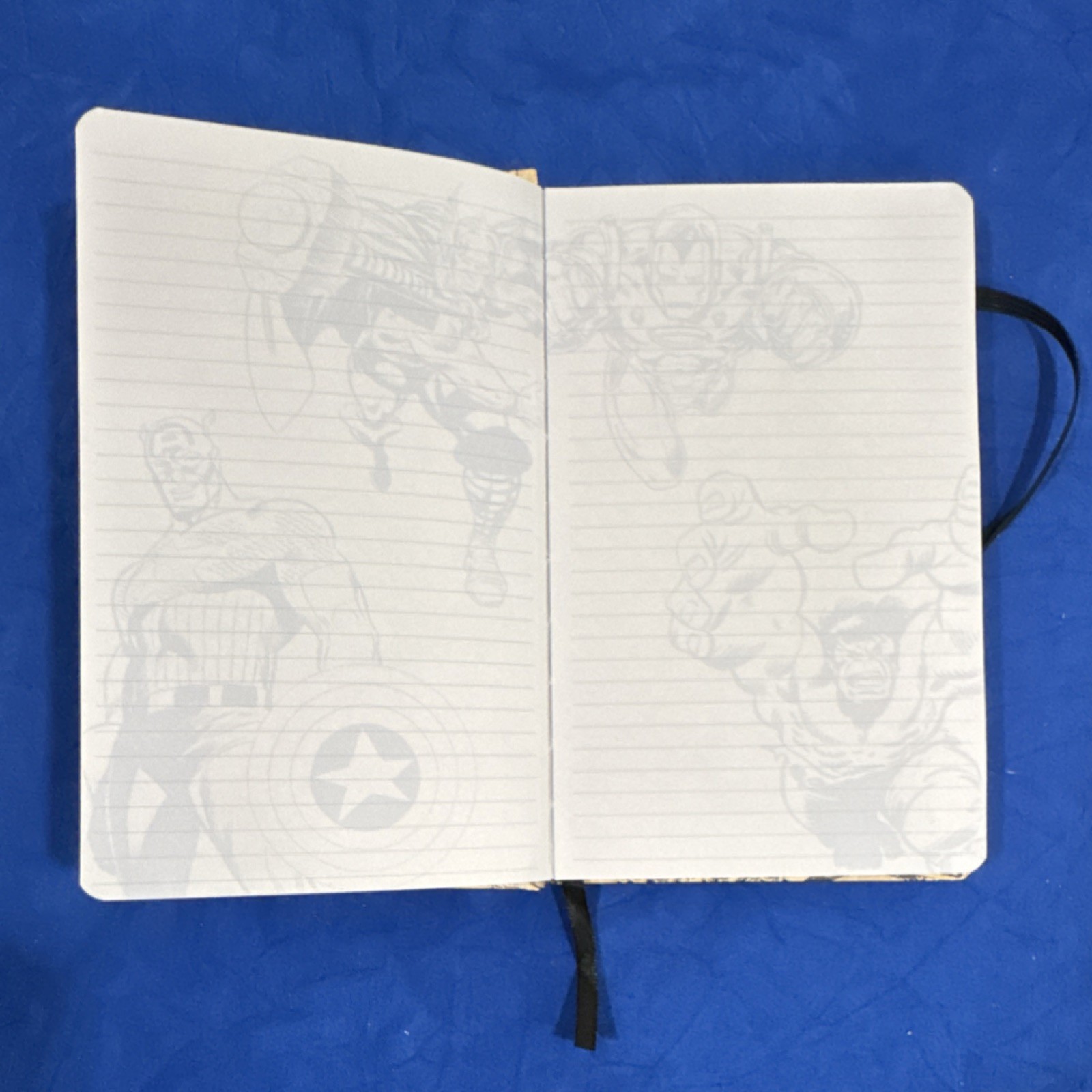 Marvel Illustrated Journal 8.25×5.25in Cardboard Cover Hulk Iron Man Cap