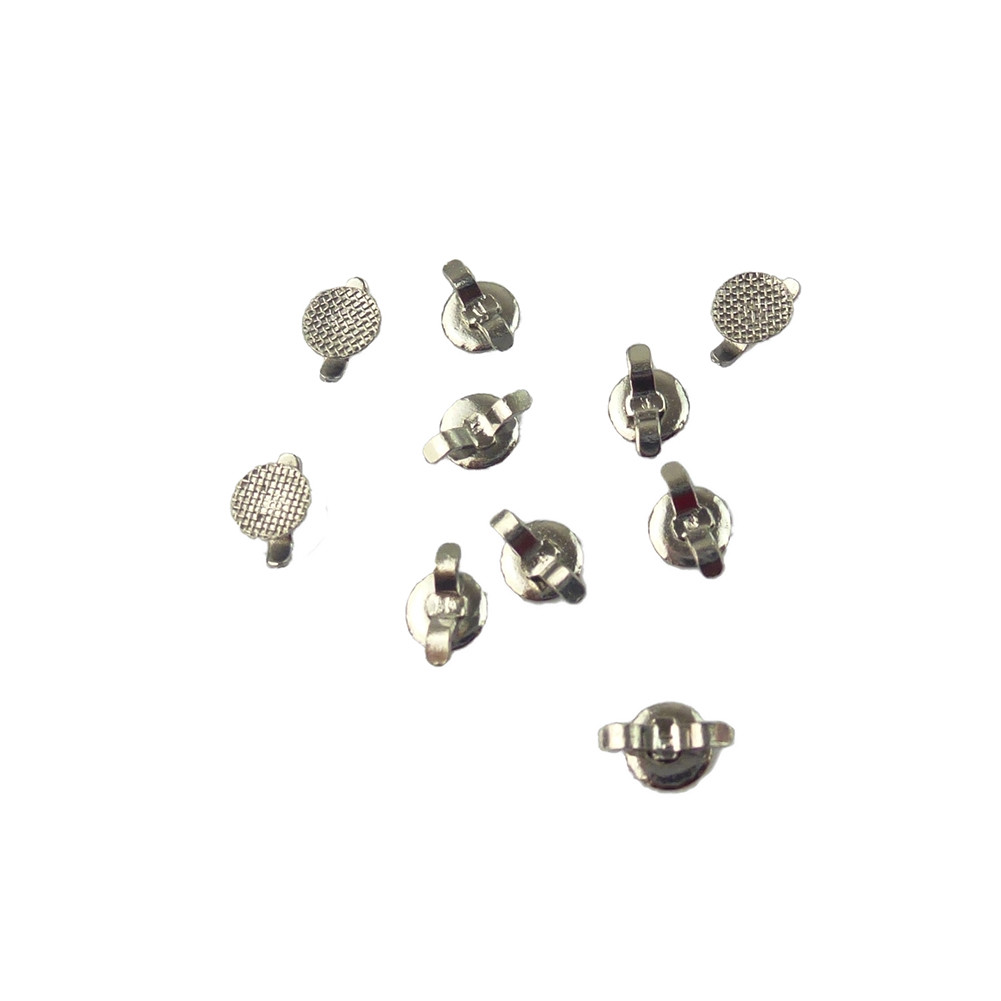 10PCS Dental Orthodontic Lingual Buttons Bondable round/rectangular Mesh Base