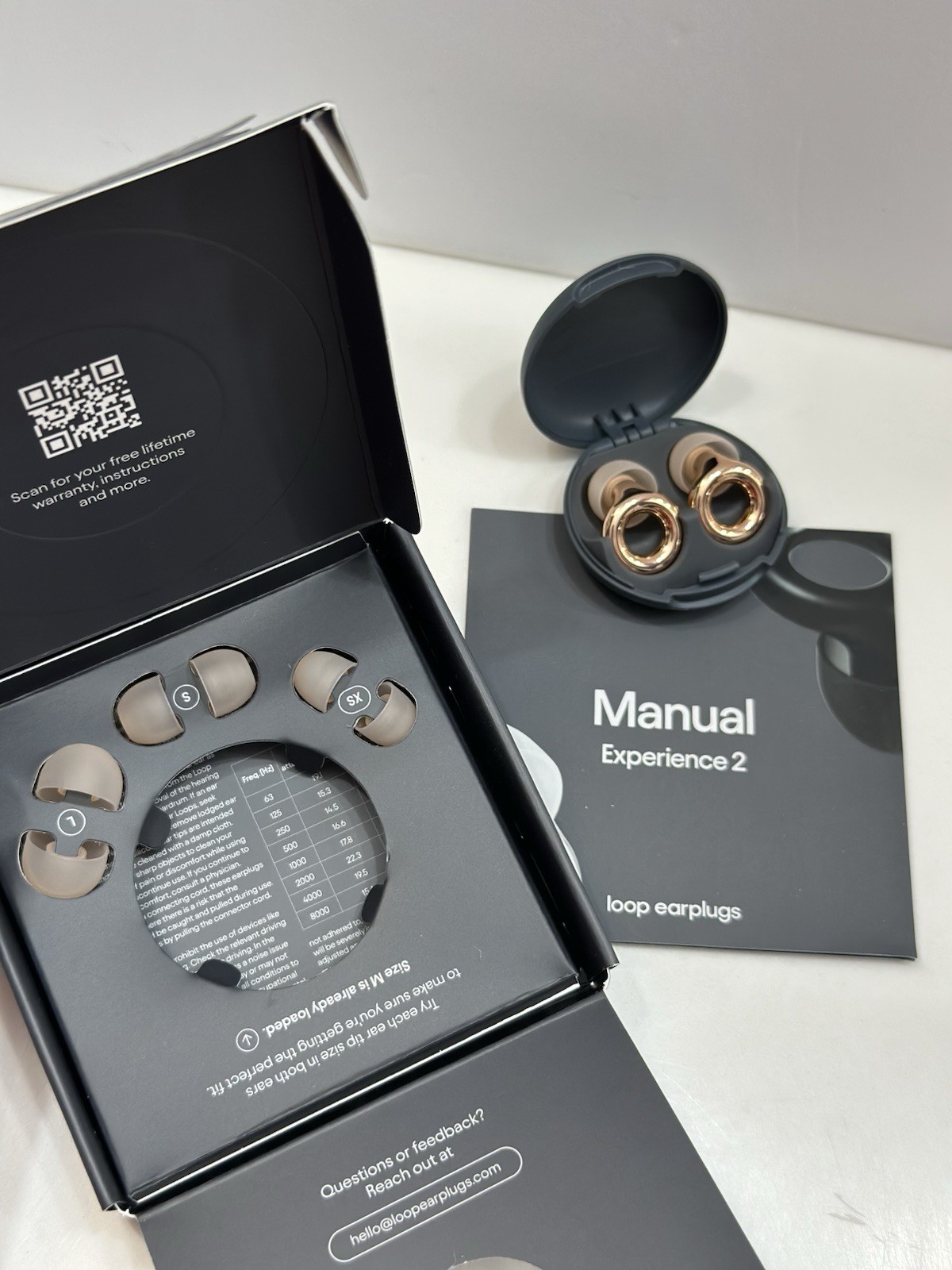 Loop Earplugs Experience 2 Sleep Ear Plugs Rose Gold Earbuds Open Box