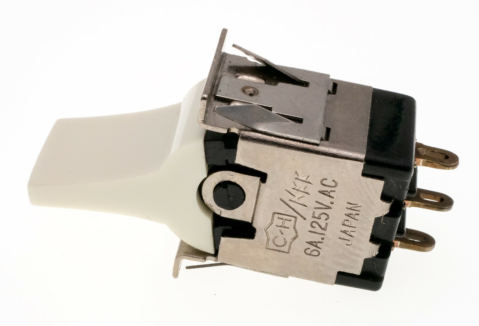 NKK MLW3022-00-PB ON-NONE-ON SPDT Rocker Switch 5A/125VAC, NOS