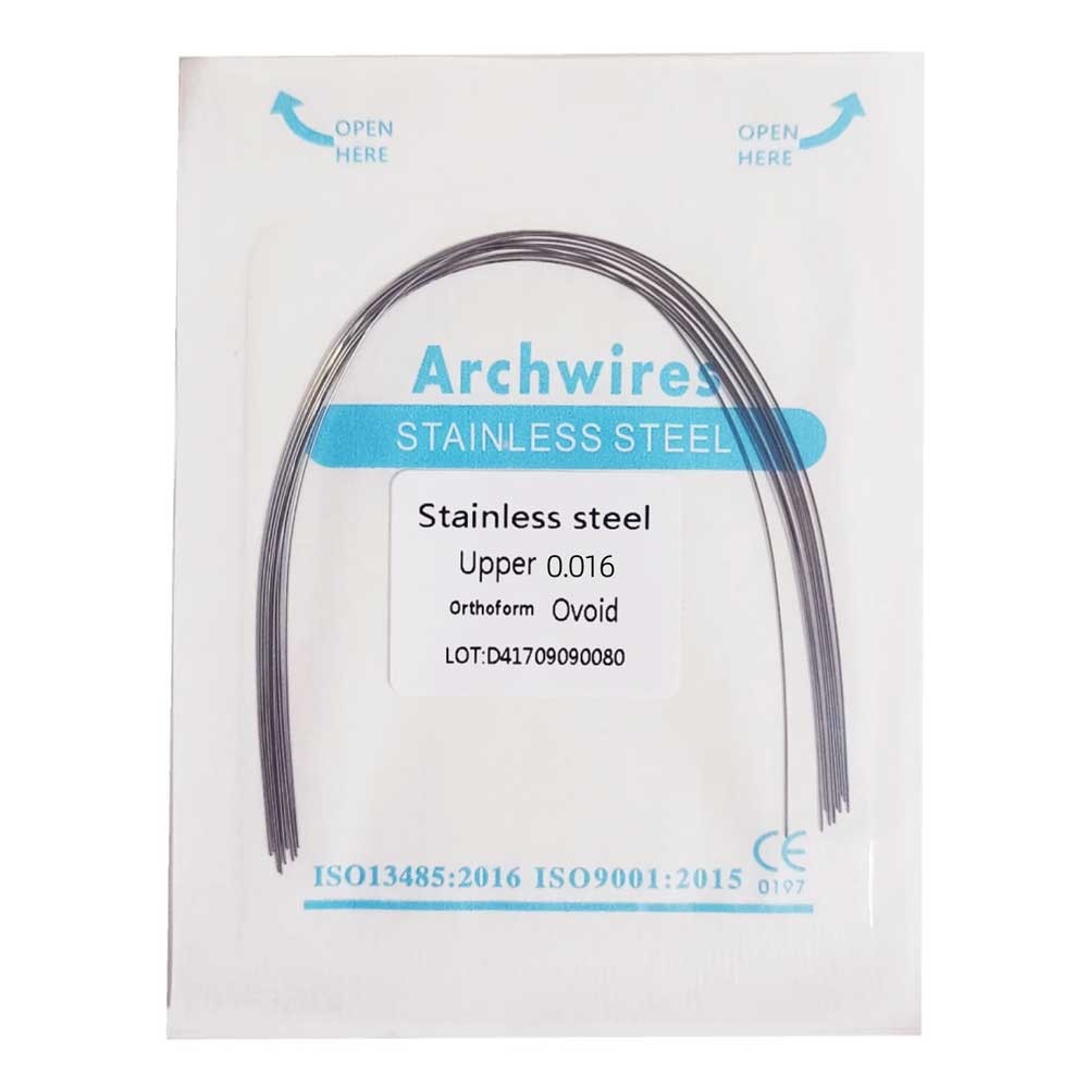 Dental Orthodontic Stainless Steel Round Arch Wire Ovoid Form 50 packs