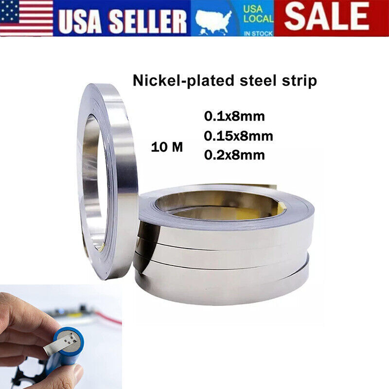 Pure Ni Plate Nickel Strip Tape For Li 18650 Battery Spot Welding 0.1mm – 0.2mm