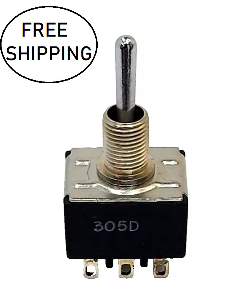 (25x) 3PDT On-None-On 5A 120VAC / 28VDC – 2A – 250VAC Toggle Switch – Solder