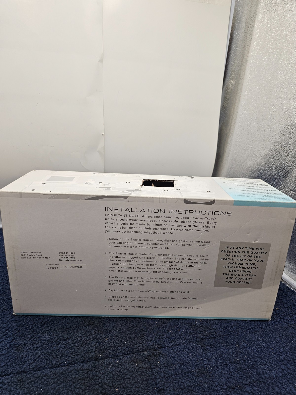 (QTY 8) Kerr 2300 TotalCare Pinnacle Evac-u-Trap Evacuation Trap