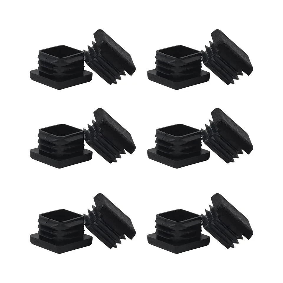 1 1×1 Square Tube End Cap Plastic Plugs 12 Pack 1 Inch Tubing Caps Fence Post