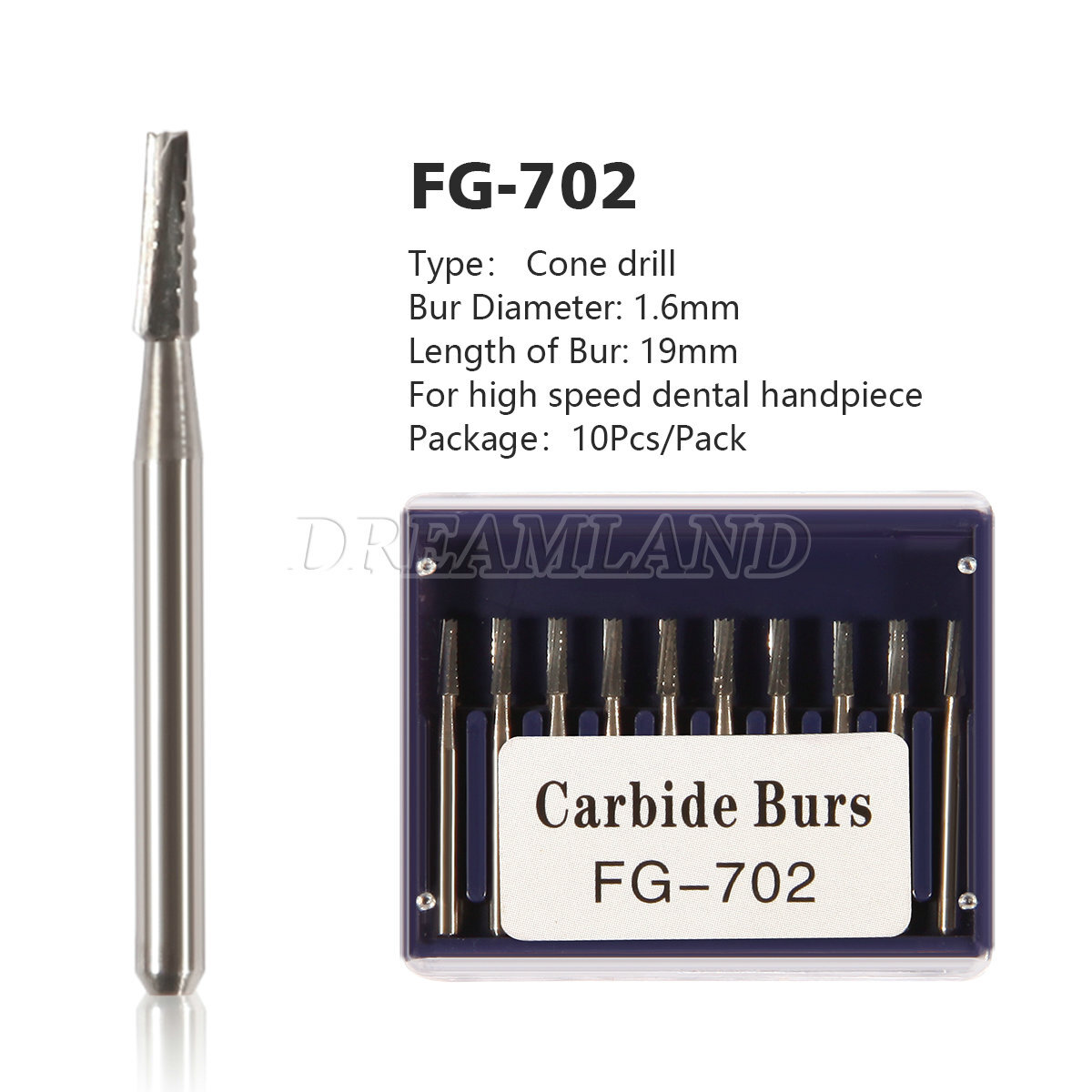 Carbide Bur FGOS702 Friction Grip FG 702 Made in China 10-100 Burs