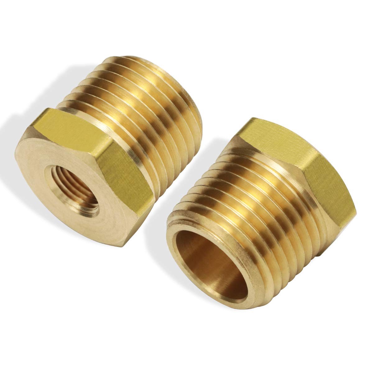 Boeray 1/2 Inch NPT Male Thread to 1/8 Inch NPT Female Reducing Brass Pipe Fi…