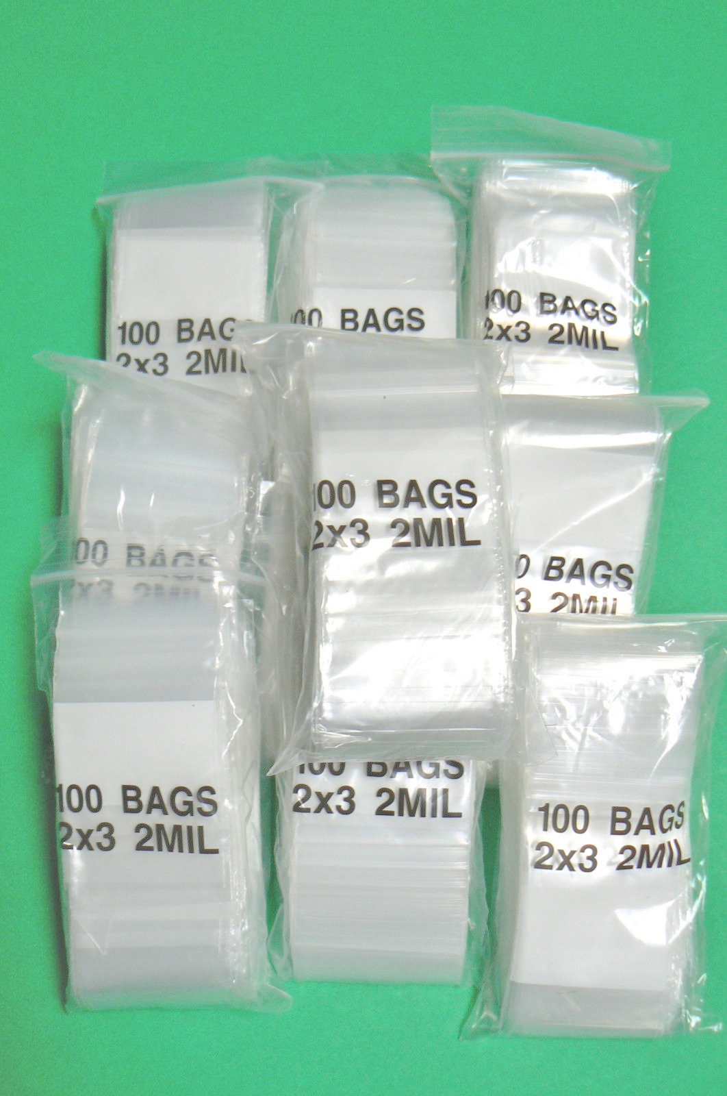 1000 2×3 White Block 2mil Writeable Reclosable 2″ x 3″ Small Baggies 2 Mil