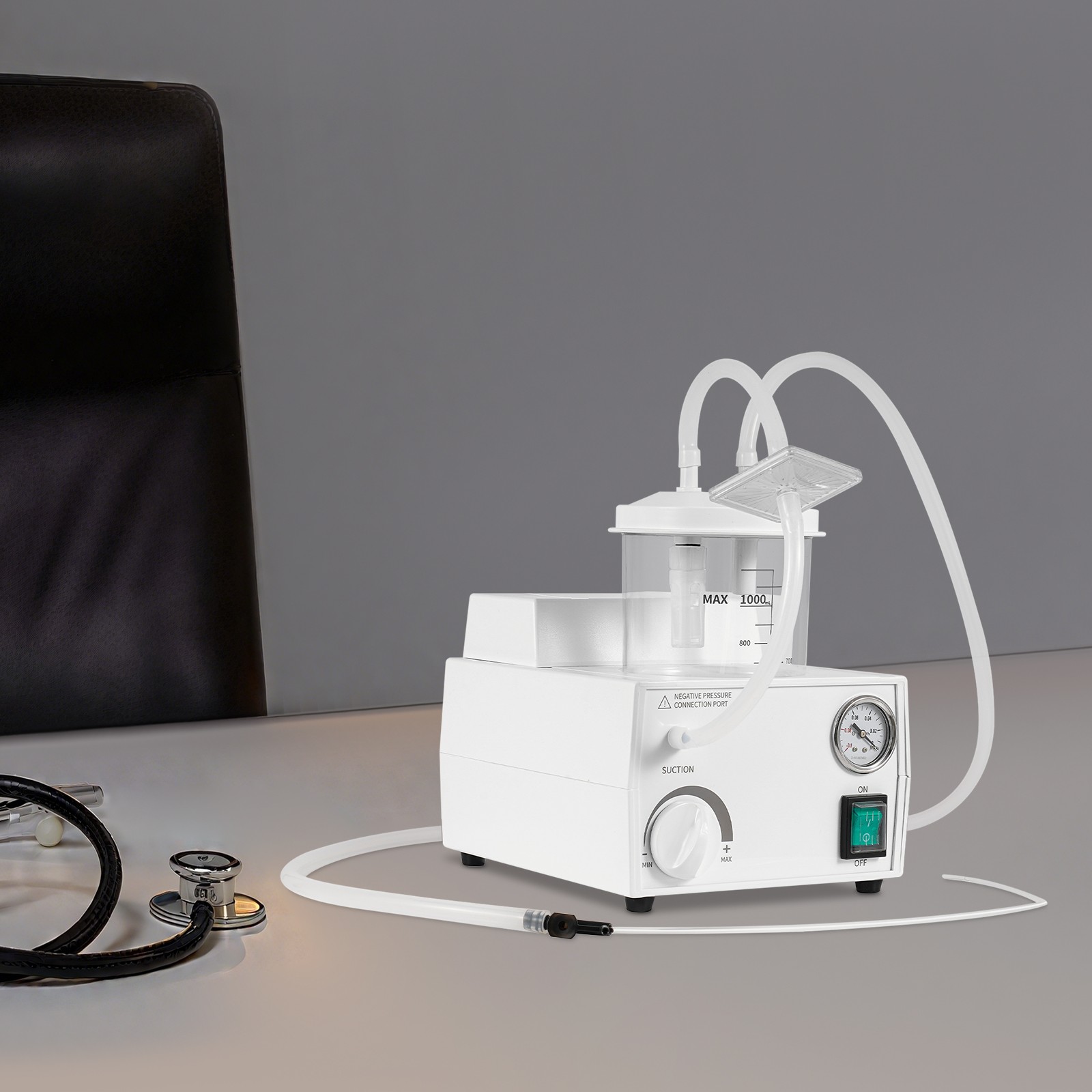 Vacuum Phlegm Quiet Suction Unit Portable Medical Emergency Aspirator Machine US