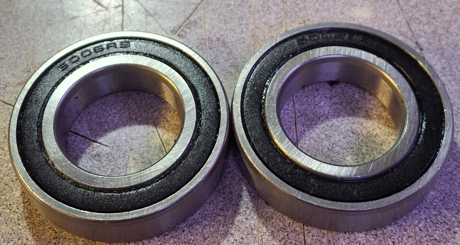 2 NEW UNBRANDED 6006RS RADIAL DEEP GROOVE BALL BEARINGS NNB ***MAKE OFFER***