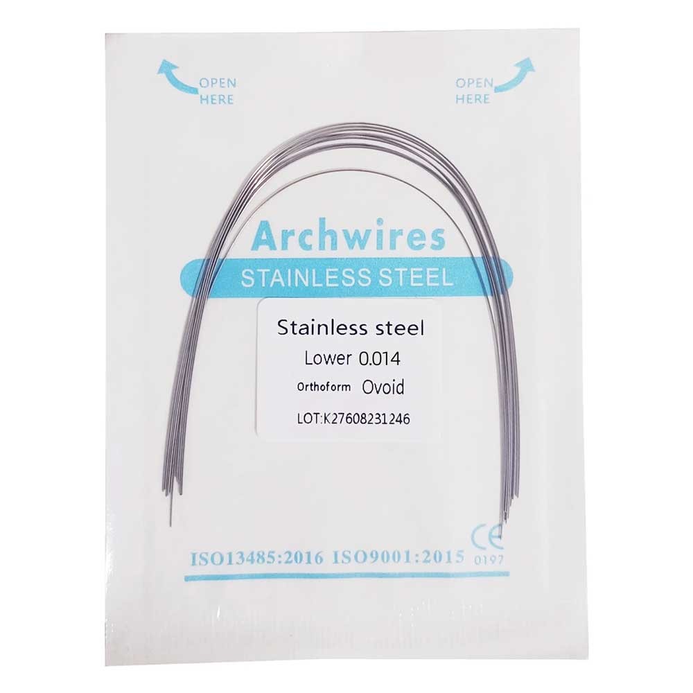 Dental Orthodontic Stainless Steel Round Arch Wire Ovoid Form 50 packs