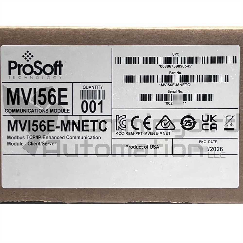 2025 ProSoft MVI56E-MNETC Modbus SEALED Enhanced Comm TCP/IP Surplus *US SELLER*