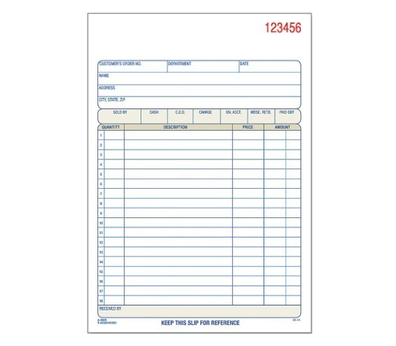DC5805 – Adams Carbonless 2-Part Sales Book, 5 9/16″ x 8 7/16″ – 20 PACK