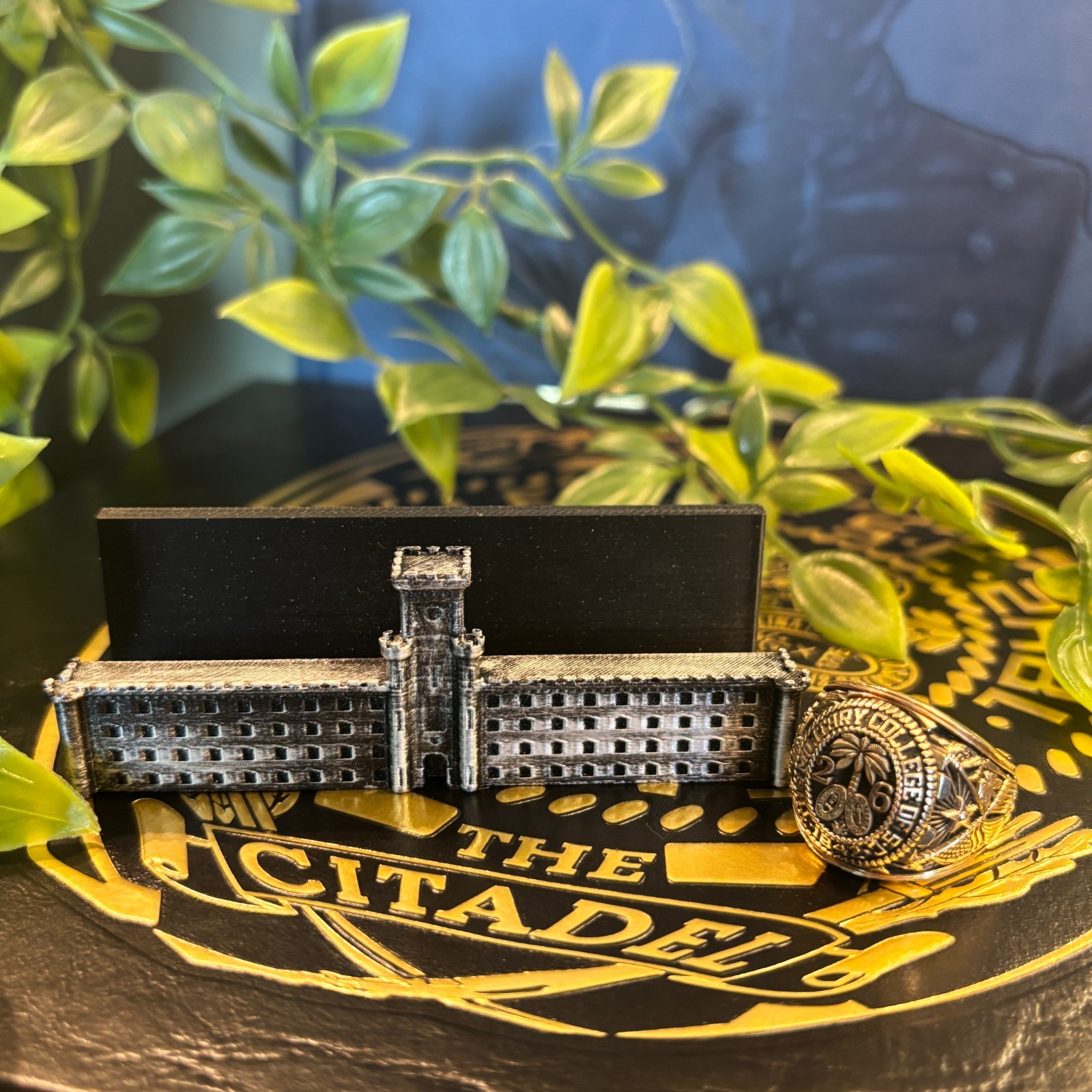 Padgett Thomas Barracks Business Card Holder SILVER The Citadel 3D Printed