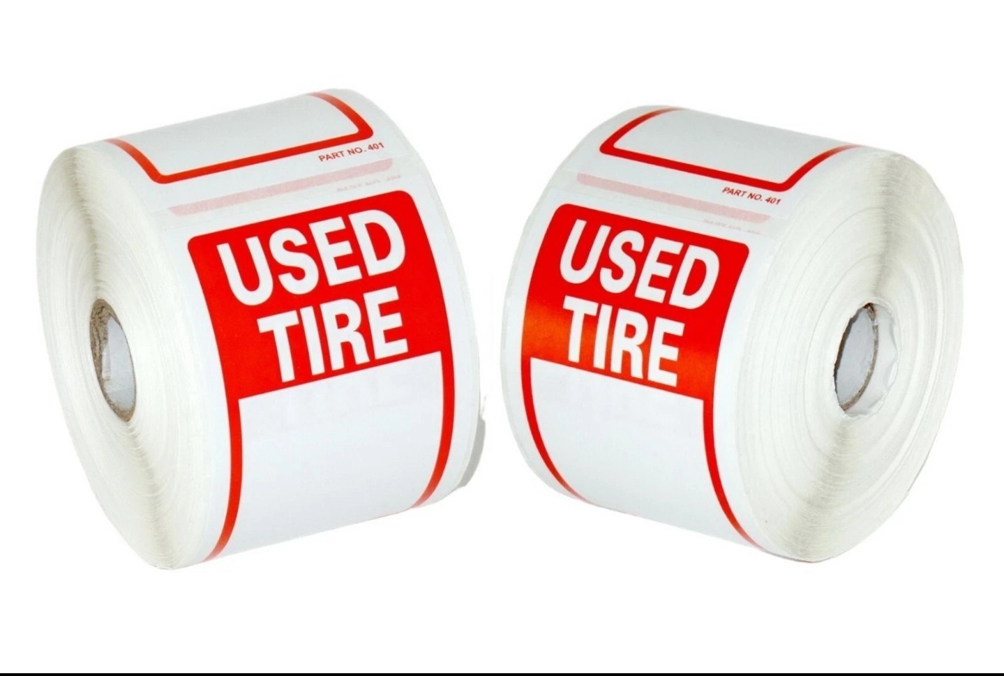 Tire Label – USED TIRE STICKERS – 2 ROLLS OF 250 6″ X 2.5″ – 500 TOTAL STICKERS