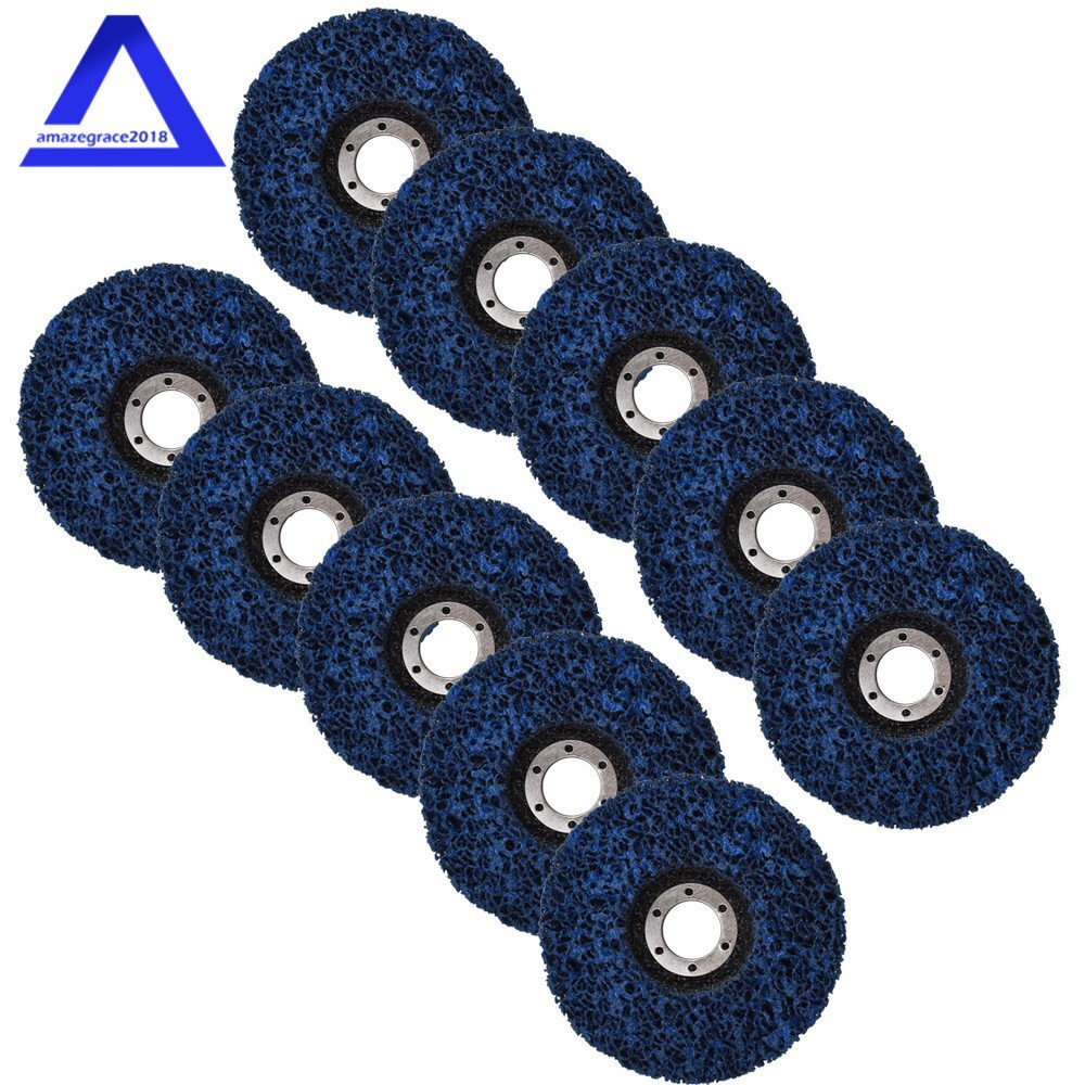 10 Pack 4.5”x7/8″ Poly Strip Disc Wheel Paint Rust Removal Clean Angle Grinder