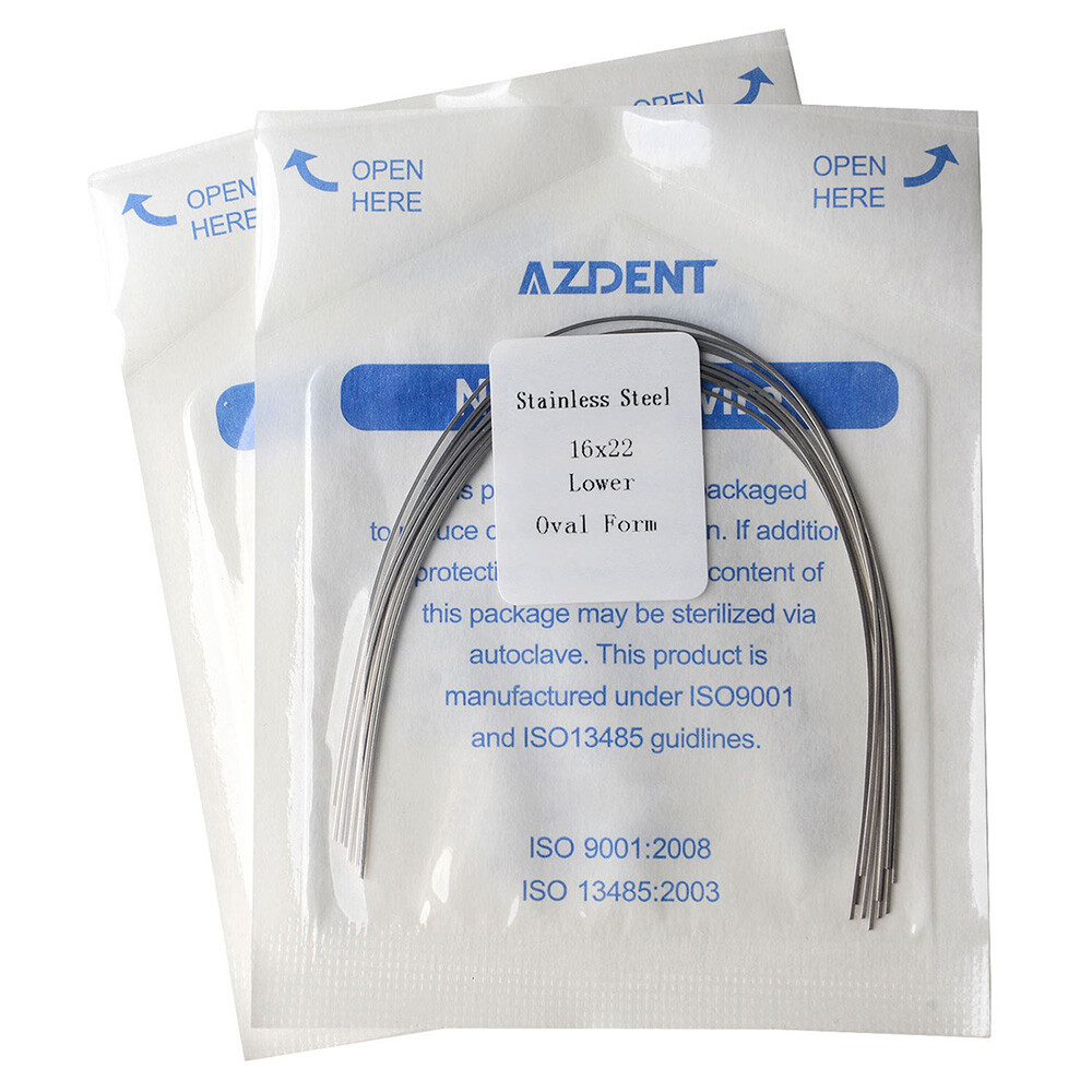 AZDENT 10pcs Dental Orthodontic Stainless steel Arch Wire (rectangular)