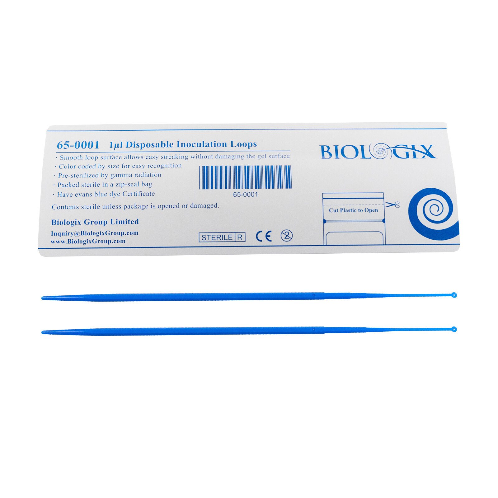 Biologix Inoculating Loops, 1μl, 10μl, 25/Bag, 1000/Case