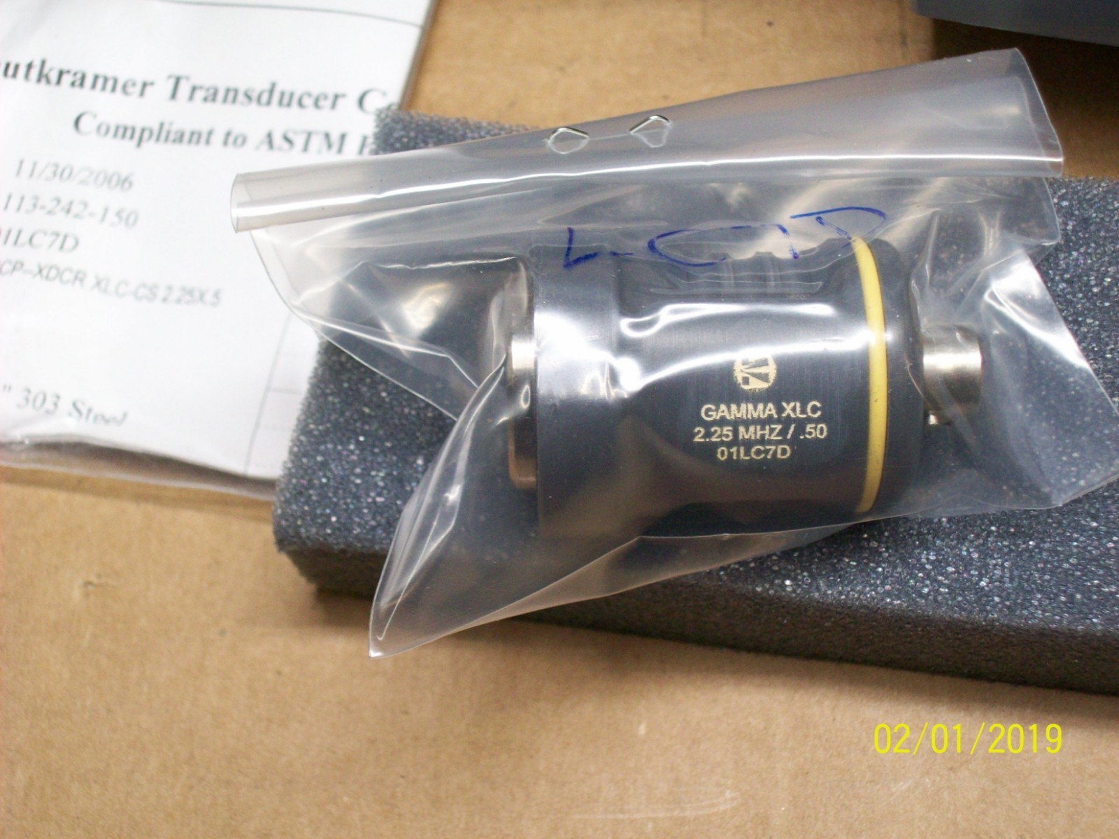 NEW GE INSPECTION TECHNOLOGIES 113-242-150 , FDCP–XDCR XLC-CS 2.25X.5
