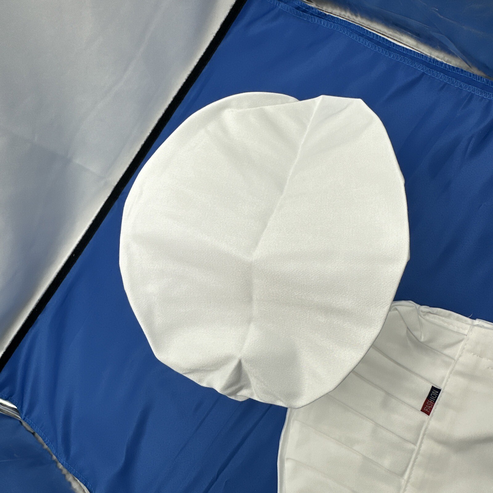 2 Chef Hat White Fashion Brand Fits 22 Inch With Elastic Stretch To 24 Inch NIP