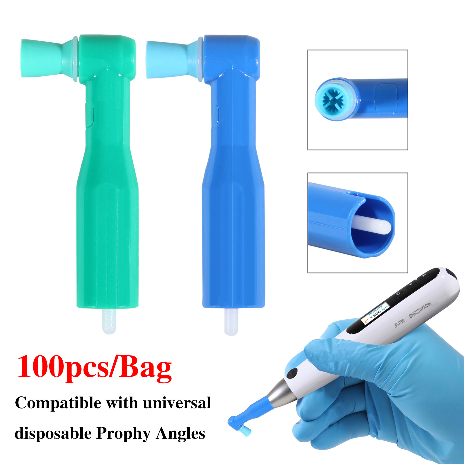 100 pcs Dental Disposable Prophy Angles Top Quality Money back guarantee