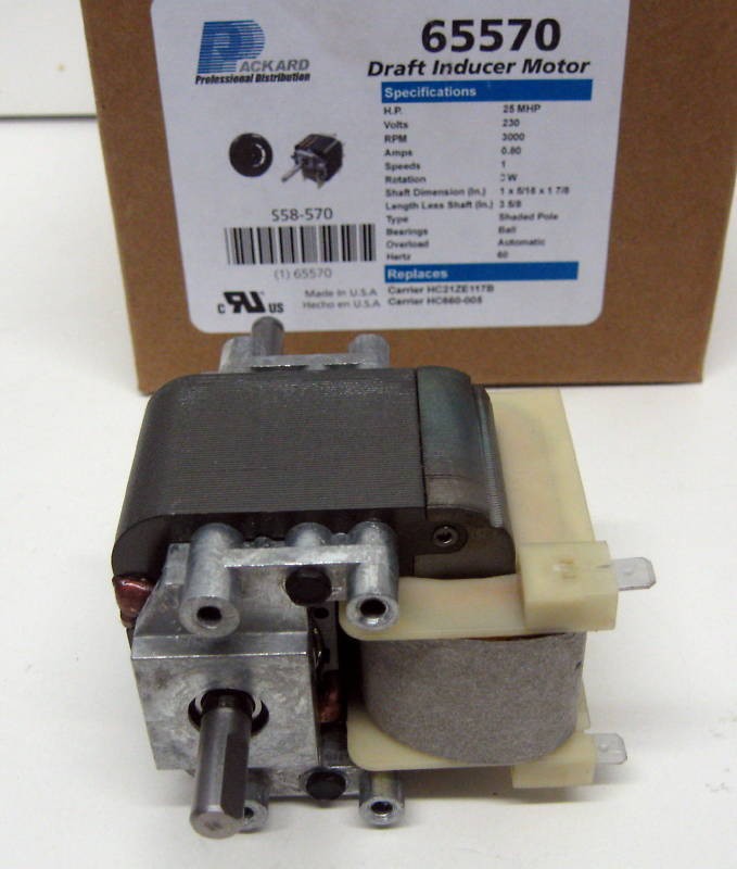65570 Draft Inducer Furnace Blower Motor for Carrier HC24HE230 J238-15161