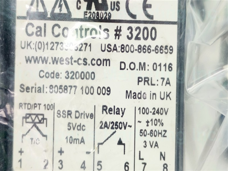 Lot 2pcs Cal Controls 3200 30 Days Warranty Fast Shipping!!!
